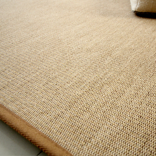 仿剑麻地毯天然黄麻o客厅编织毯日式榻榻米地垫亚麻床边飘窗垫定