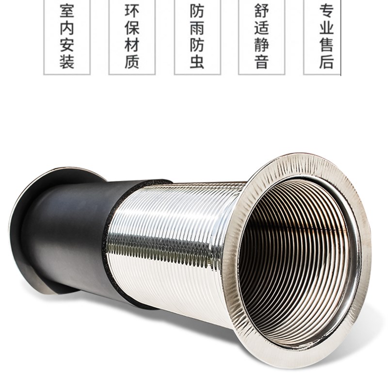 穿墙风帽安装出风口外墙室内油烟机卫生I间排气口不锈钢风罩排烟