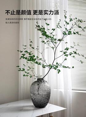 斯堪的纳维亚风格高端新大肚圆形落地大花瓶可达豪华水培绿色植物