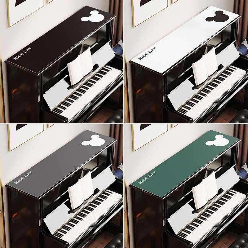 防水免洗电钢琴盖布琴顶防尘保护半罩 皮革长条防划垫子