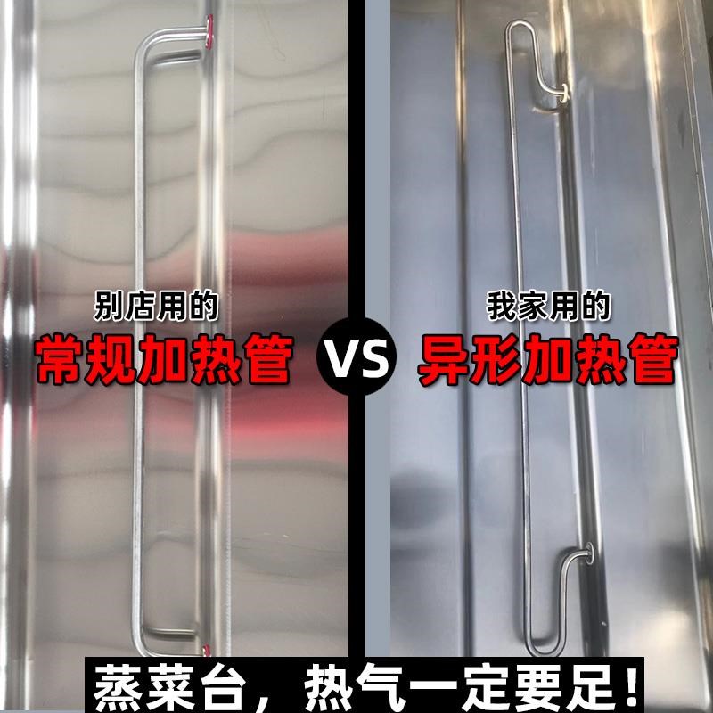 小碗菜保温台商用快餐定制智能售饭台不锈钢包子售卖台浏阳蒸菜台