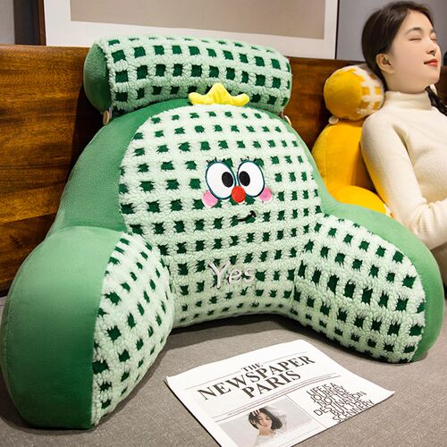 冬季毛绒床卧室靠垫软包护腰靠枕靠背沙发宿舍床上孕妇看书枕