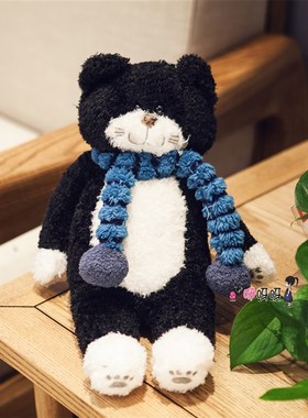 爱韩国黑猫iimo公仔玩偶猫咪毛绒安抚宝宝陪睡娃娃女生萌