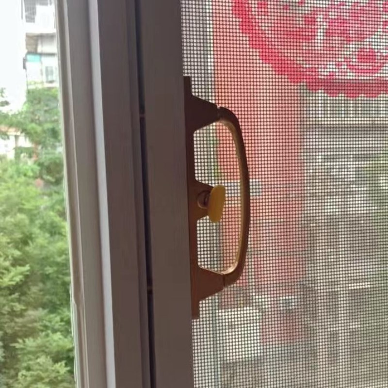 锁具金刚砂推拉两点锁拉手锁铝合金窗户锁扣网纱窗易拆卸框