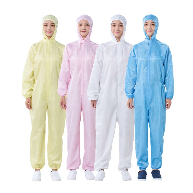 连体无尘服净化服防静电服无尘洁净服喷漆服防尘防护工作服定制