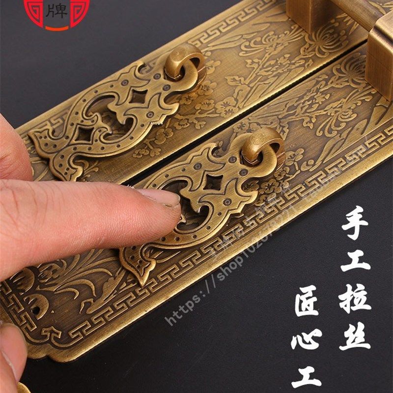 古典红木家俱顶箱柜铜书柜铜铰链复古柜门铜把手,基础建材,小拉手,淘宝优惠券,粉丝福利购,淘宝优惠卷