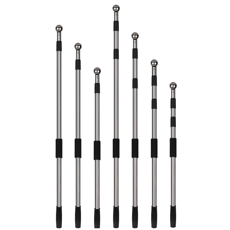 旗子伸缩旗杆旗竿 1米1.米米加厚不锈钢伸缩旗杆导游伸缩