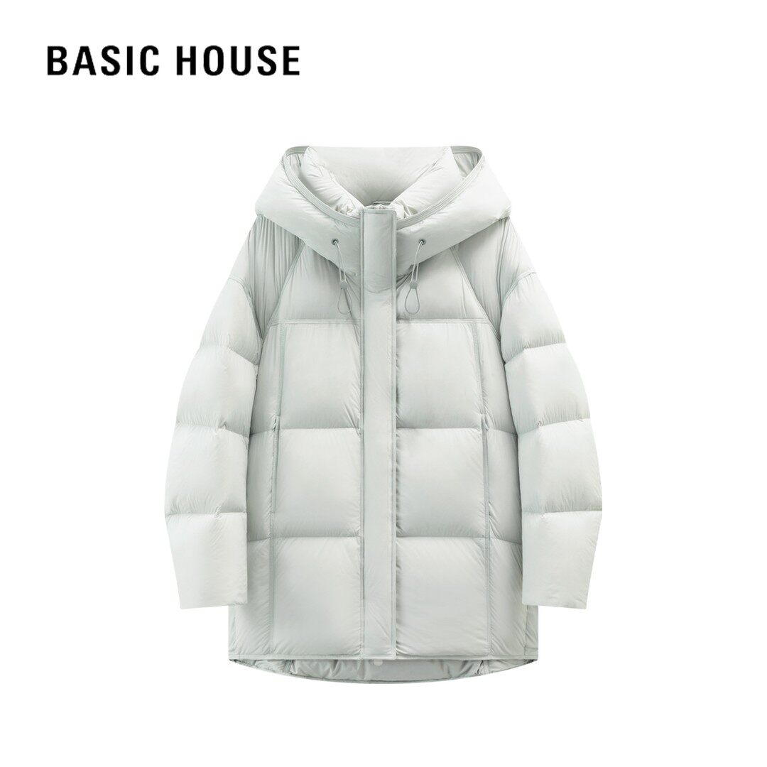 百家好冬季小个子中长款加厚羽绒服女2026巨好看的泡芙白鸭绒外套