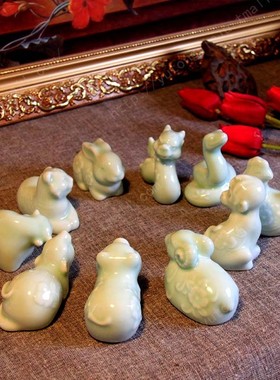 陶瓷 工艺 十二生肖  陶瓷 创意家居饰品 家居装饰