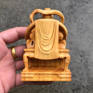 崖柏黄杨木雕哪吒三太子五营神将人物家用佛堂供奉装饰太子爷