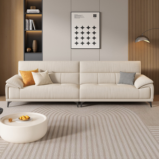 途帛猫抓布沙发现代客厅大小户型奶油风直排三人位科技布四人