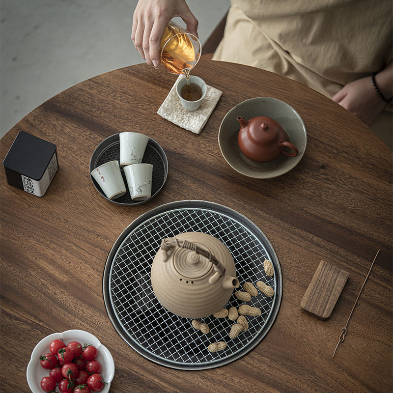 欢丨胡桃木围炉茶桌 烧炭铁盆茶台桌子 茶空间冬日烤炉茶盘一体,住宅家具,家用茶台/茶桌,淘宝优惠券,粉丝福利购,淘宝优惠卷