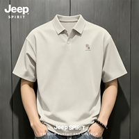 Jeep吉普冰丝华夫格polo衫男款2026新款夏季休闲潮流男短袖高级感