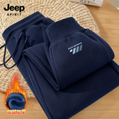 宽松垂感休闲裤 Jeep吉普潮牌抽绳运动裤 束脚裤 子男秋冬季 卫裤 男士