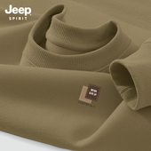 Jeep吉普重磅圆领卫衣男2026春秋季 上衣男装 新款 宽松百搭衣服长袖