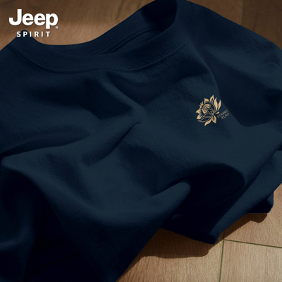 Jeep吉普男士短袖纯棉休闲上衣