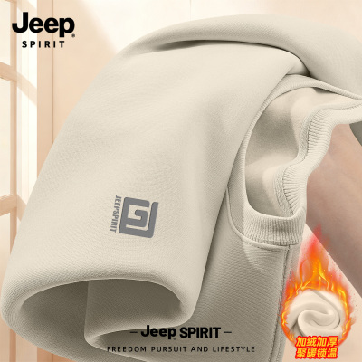 Jeep吉普圆领卫衣新款加厚重磅