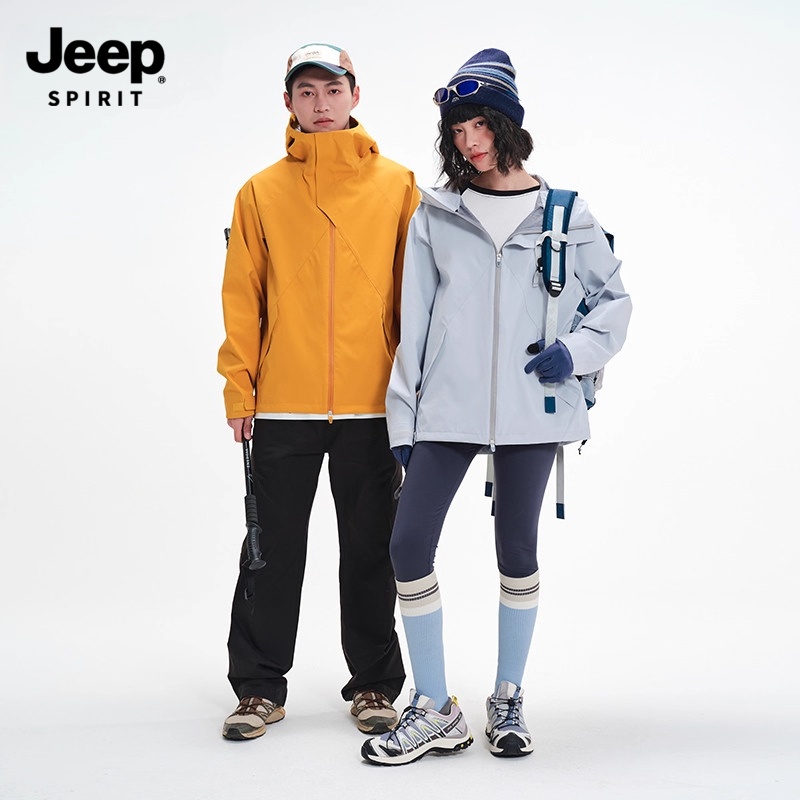 Jeep吉普新款户外防泼水夹克