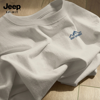 Jeep吉普重磅纯棉短袖t恤男2026
