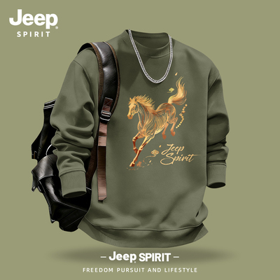 Jeep吉普重磅男士圆领卫衣2026