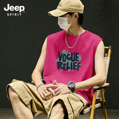Jeep吉普运动健身背心男款内搭