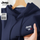 2025新款 宽松休闲上衣大码 套头美式 Jeep吉普连帽卫衣男士 高级男装