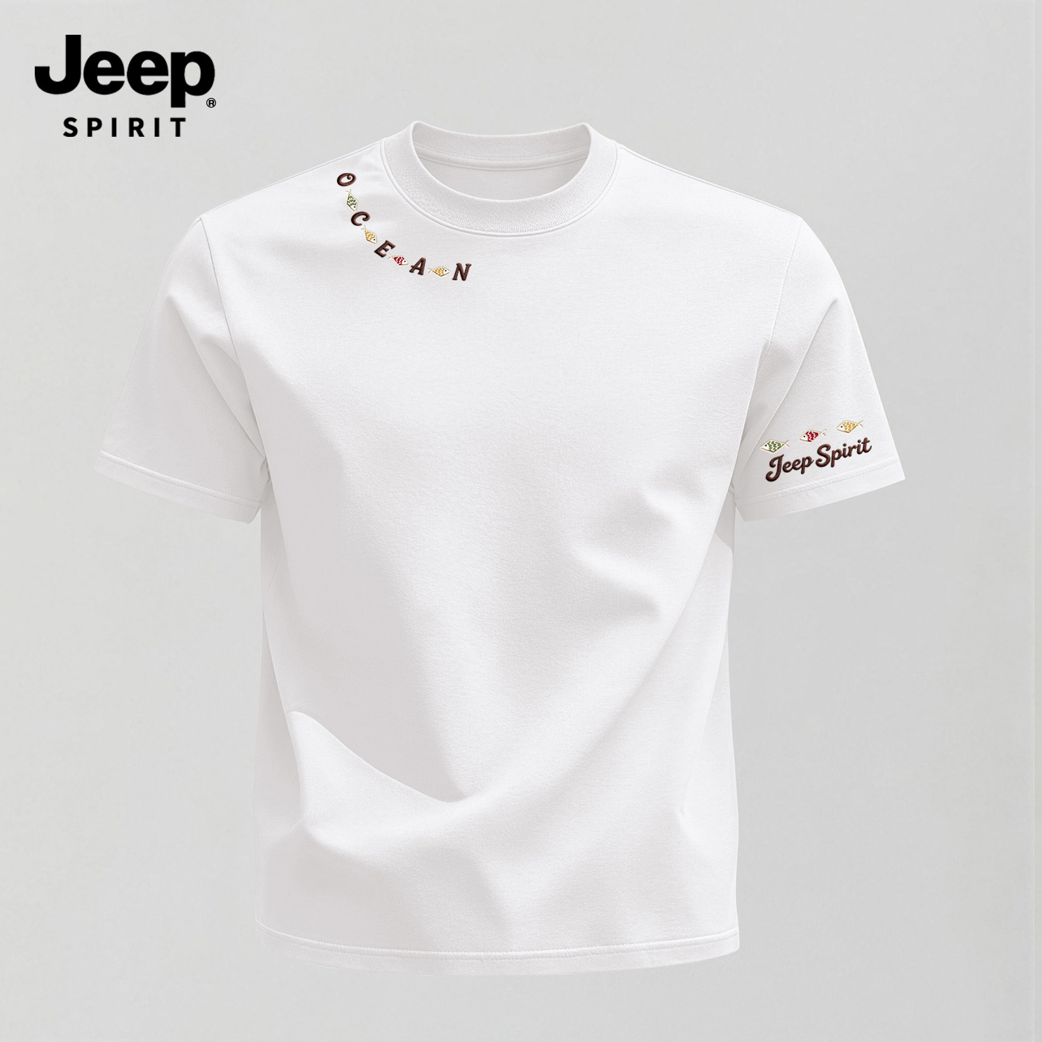 Jeep吉普短袖男款夏季纯棉情侣装