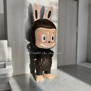 创意拉布布落地摆件大号labubu公仔泡泡玛特客厅装饰存钱罐不可取