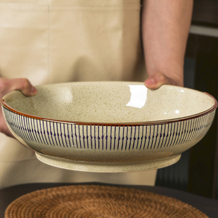 有颜主妇12寸特大号酸菜鱼大盆子家用陶瓷汤碗水煮鱼汤盆2026新款