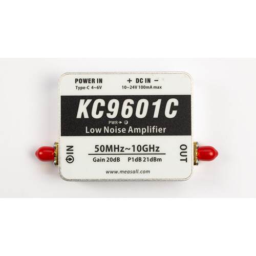 KC9601C 低噪声放大器 50M-10GHz 20dB 高线性 Type-C供电 LNA