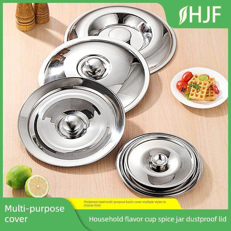不锈钢锅盖圆盖家用香精杯盖盆盖碗盖杯盖油桶盖桶盖调味罐平盖,厨房/烹饪用具,锅盖,淘宝优惠券,粉丝福利购,淘宝优惠卷