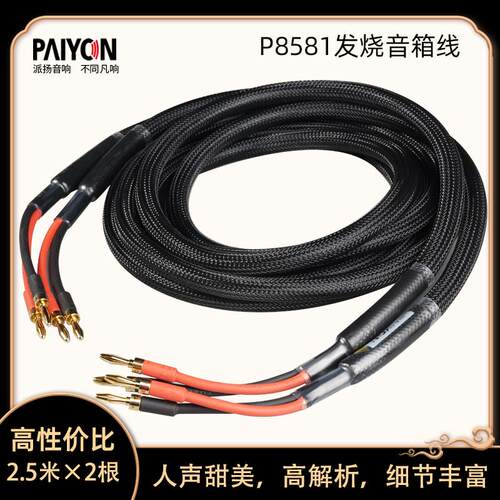派扬P8581发烧HIFI喇叭音箱线MCA香蕉插头线材声音通透高保真特价