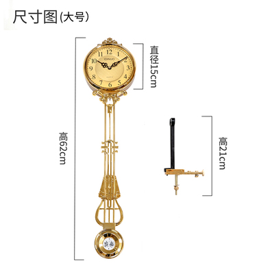 欧式摇摆座钟落地钟摆配件摆钟客厅钟表摆件复古大机芯石英钟女神
