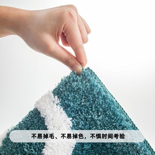 加厚超细纤维地毯垫植绒地卫浴门口地垫J家用入户门进门脚垫防滑