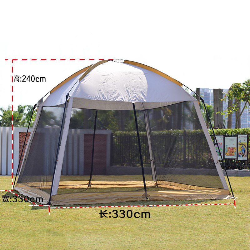 户外遮阳凉棚多人遮阳棚钓鱼防晒凉棚野餐野外网纱篷沙滩帐篷天幕