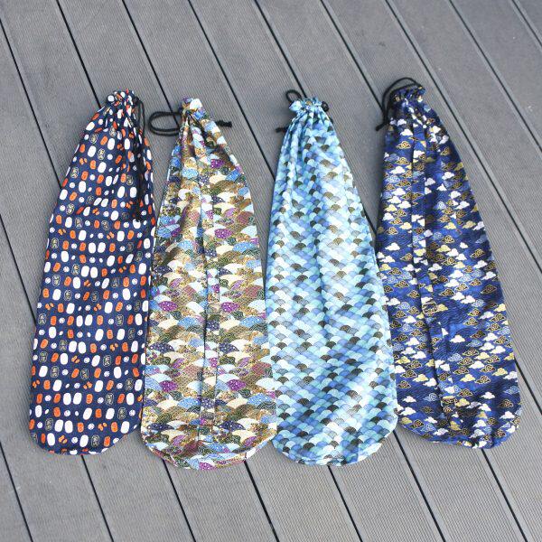 日系和风烫金棉布羽毛球包收纳袋2-3拍男女薄款便携单肩斜跨背包