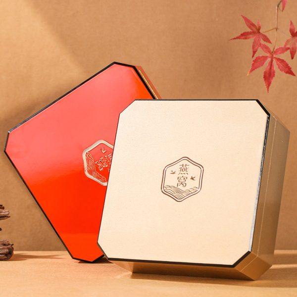 高档香槟金色橙色八角礼盒燕窝包装盒木盒250克盒子圆八角内盒,包装,燕窝包装,淘宝优惠券,粉丝福利购,淘宝优惠卷