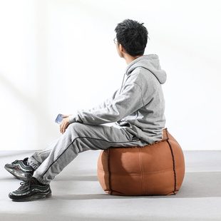 皮坐墩创意卧室客厅小沙发凳子家用懒人墩矮凳轻奢脚踏网红子简约