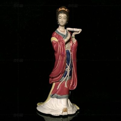 石湾公仔陶瓷仕女摆件中式古典美人特色商务送礼品客厅电视柜装饰