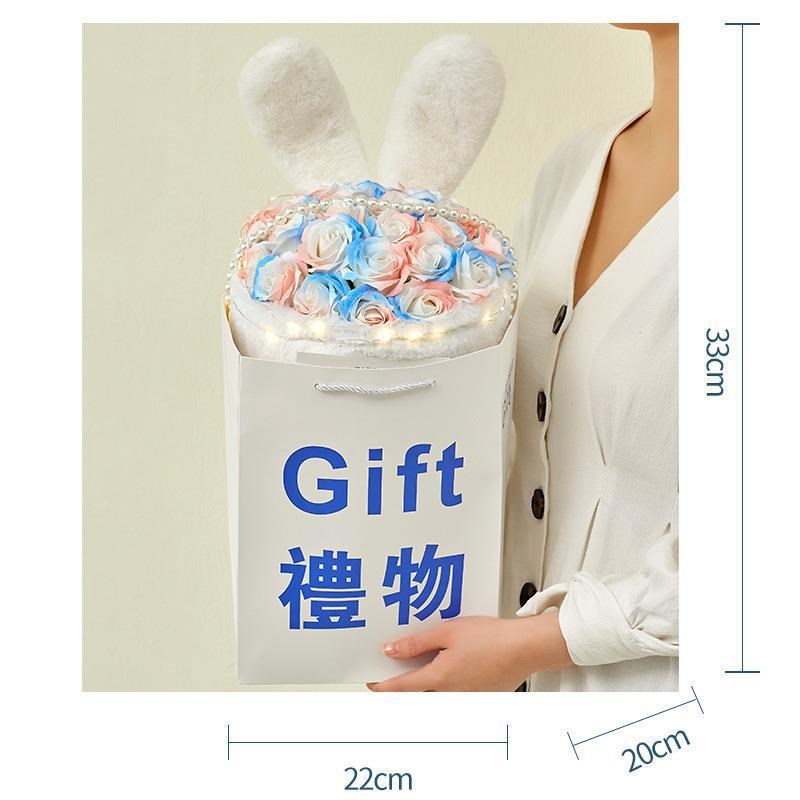 兔耳朵玫瑰花g束送女朋友闺蜜香皂花生日高级感毕业季创意礼品