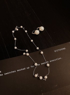 邱肉瑶 珍珠耳饰女l高级2025新款爆款夏季轻奢长款适合方圆脸耳钉