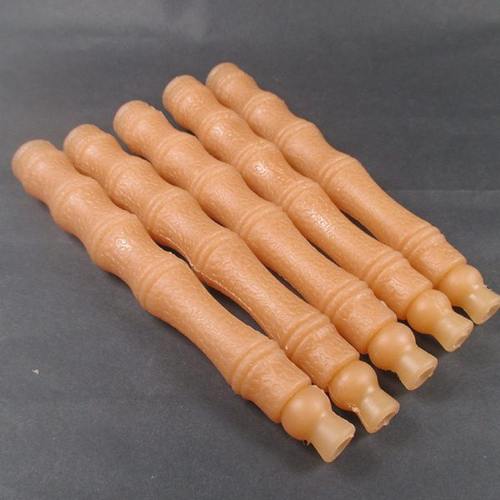 牛筋手柄空竹杆手柄配件软胶6毫米长16.5厘米手把套竹节