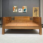 三白蜡米无顶床实木简约现代双人床木新中式 炕床罗汉床围塌塌架子