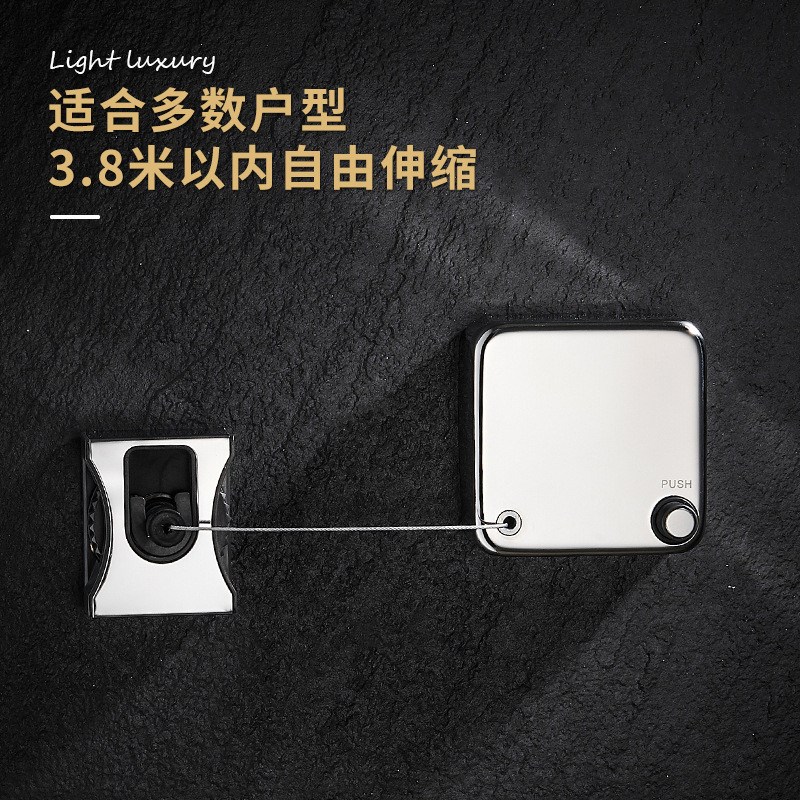 晾衣绳可伸缩30l4不锈钢丝绳浴室酒店晒衣神器隐形晾衣架晾晒架