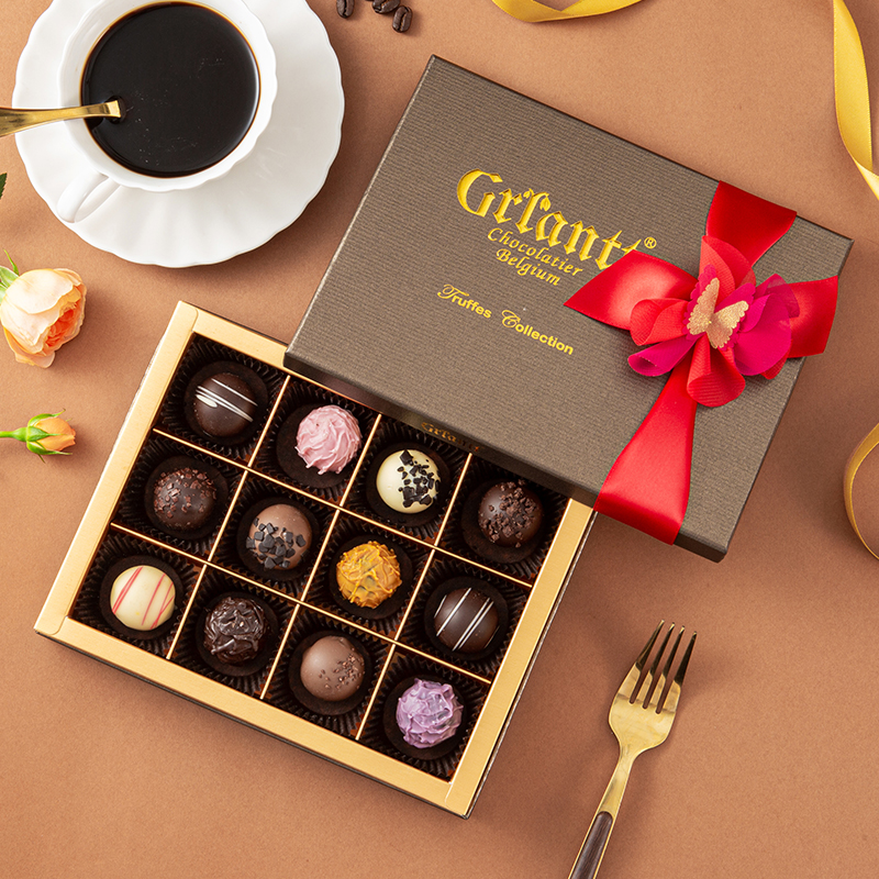 歌兰特松露巧克力礼盒装比利时进口手工夹心黑巧情人节圣诞礼物