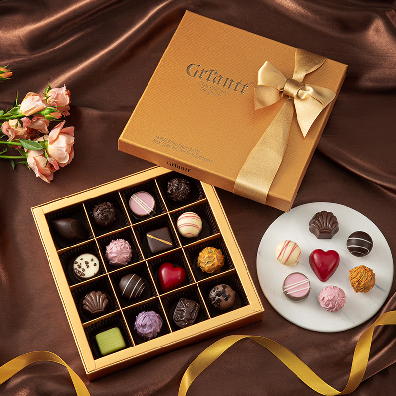 歌兰特手工巧克力礼盒装夹心黑巧比利时进口伴手礼情人节生日礼物