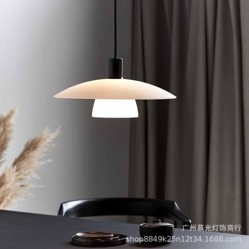 餐厅灯日式简约书房咖啡厅吧台灯 侘寂风复古民宿PH3餐桌玻璃吊灯