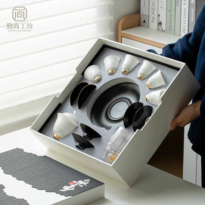 无争水墨山水盖碗功夫茶具套组羊脂玉瓷泡茶碗茶杯杯垫整套礼盒装,玩具/童车/益智/积木/模型,垂直悬浮玩具,淘宝优惠券,粉丝福利购,淘宝优惠卷