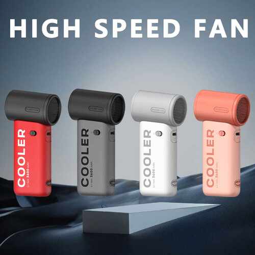 新款暴力涡轮高速手持风扇户外便携充电式usb无级调速大风力100档