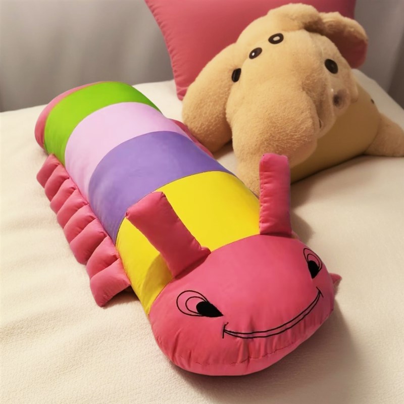毛毛虫睡觉抱枕公仔可爱侧睡夹腿护腰靠枕床上女生成人长条枕